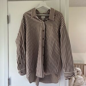 Aritzia Wilfred Free Oversized Poplin Button Down